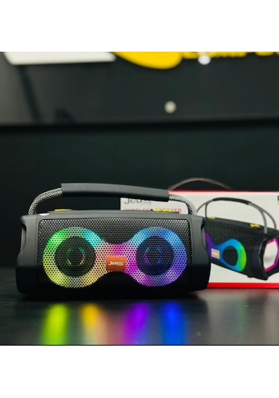 Jedel Sa-217 Taşınabilir Bluetooth Hoparlör, Rgb Led Işıklı, Kablosuz, Boombox Tasarım Ses Bombası