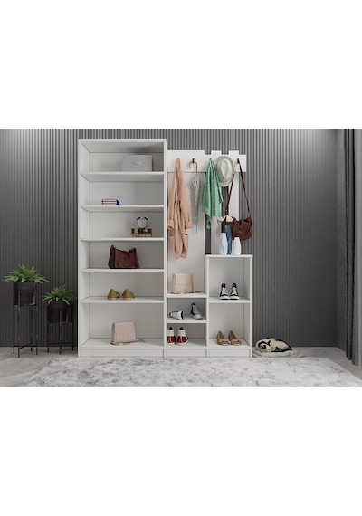 Teos Portmanto Vestiyer Beyaz180 CM