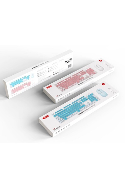 Dco Kb-05 Kablosuz Klavye Ve Mouse Seti Pembe Optik