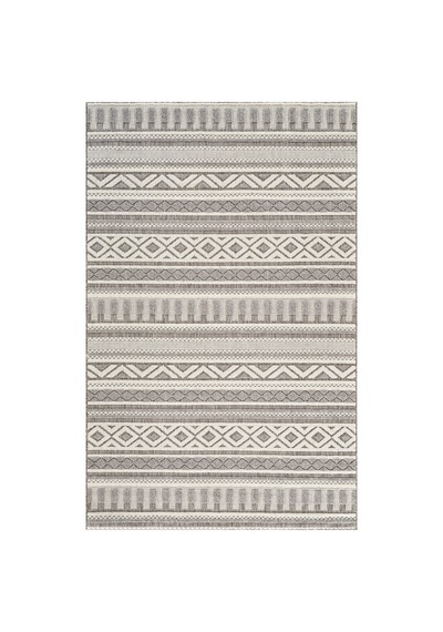 Badelya Home Krem Gri İskandinav Modern Tasarım Sisal Bukle Özel Ölçü Salon Oturma Odası Koridor Halısı Yolluk Gri - Krem