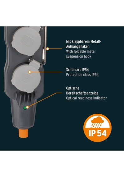 Brennenstuhl Professionallıne Powerblock/dağıtıcı Priz 4'lü Şantiye Kullanımı Ve Açık Havada Sürekli Kullanım, Ip54