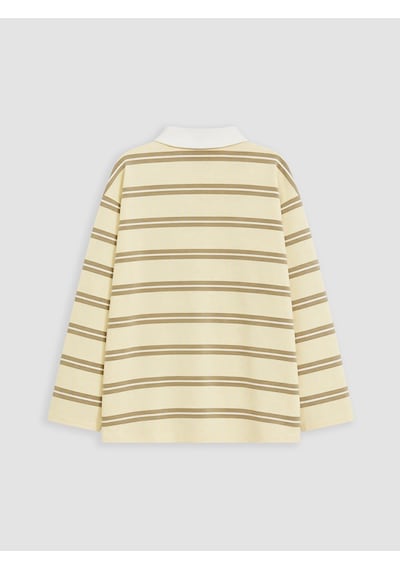 Lcw Modest Karışık Polo Yaka Oversize Kadın Sweatshirt Tunik Çok Renkli