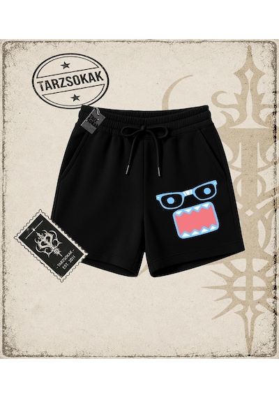 Tarzsokak Gotik & Grunge Streetwear Panic Caricature Unisex Unisex Şort Siyah Tarzsokak Gotik & Grunge Streetwear Panic Caricature Unisex Unisex Şort Siyah