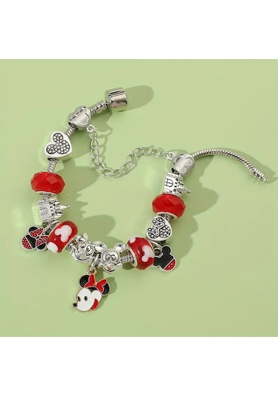 Mickey Mouse Charmlı Bileklik Gümüş