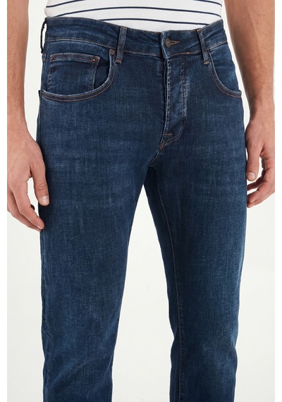 Buratti Pamuklu Slim Fit Düşük Bel Jeans Erkek Kot Pantolon 1115c84napolı Lacivert