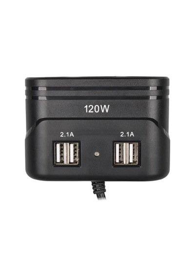 Olesson 1678 12-24v 4 Usb Girişli 120w 80cm Kablolu 3'lü Araç Çakmak Çoklayıcı