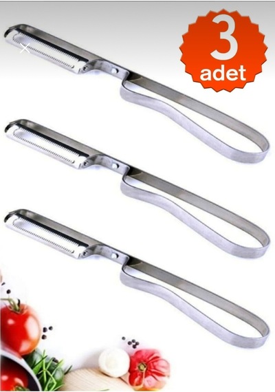 3 Adet Metal Yan Soyacak Patates Sebze Paslanmaz Çelik Sebze Soyacak Aparatı Lüx Domates Soyacağı G Diğer