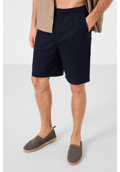 Tommylife Lacivert Standart Fit Dokuma Hafif Esnek Chino Erkek Şort - 81291 Lacivert