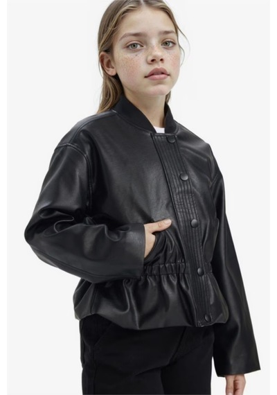 Defacto Kız Çocuk Kolej Yaka Bomber Mont F8744a826spbk27 Siyah-bk27