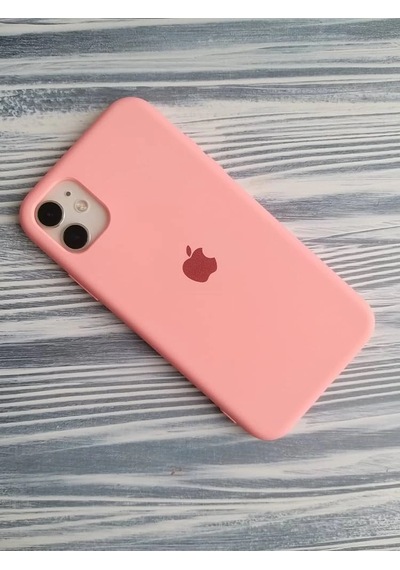 Apple Uyumlu iPhone 11 Kılıf Logolu Lansman Şeker Pembe