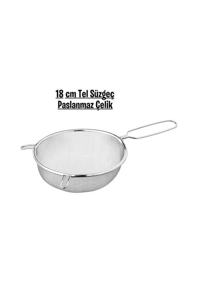 18 Cm Paslanmaz Çelik Tel Süzgeç
