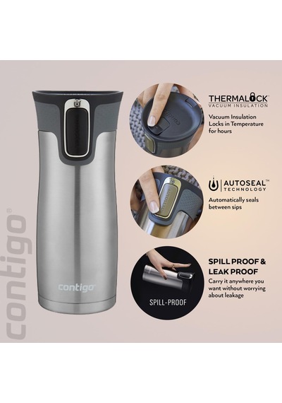 Contigo Westloop Autoseal Termos Bardak 470 Ml Gri Sku: Smg8690010166807 Açık