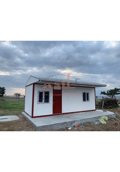 21 M² 1+1 Çatı+Verandalı Dış Cephe Betopanlı Konut Konteyner