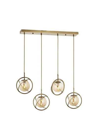 Modern E14 Metal Cam Avize - 80x22 Cm 10 Parça Siyah