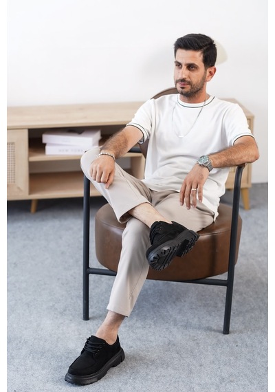 Kb-x6 Kuback Siyah Süet Siyah Yüksek Taban Günlük Erkek Ayakkabı Çok Renkli
