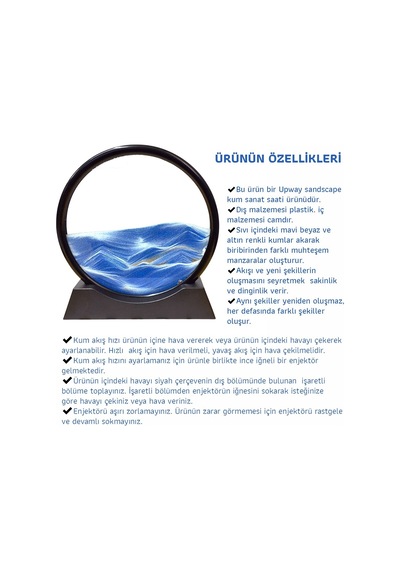Upway Sandscape 3d Kum Sanatı Saati Huzur Ve Estetik Bir Arada Hediyelik
