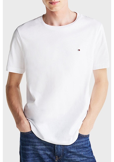 Tommy Hilfiger Erkek T Shirt Mw0mw37267 Ybr Beyaz Beyaz