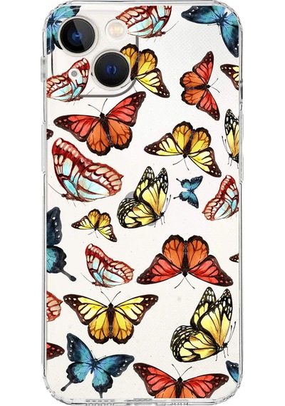 Apple Uyumlu iPhone 13 Mini İle Water Color 2 Kamera Korumalı Şeffaf Kılıf