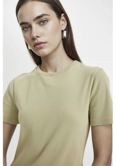 DeFacto Coool Bodycon Vücudu Saran Bisiklet Yaka Fitilli Kaşkorse Kısa Kollu Mini Elbise C1503AX24SPKH439