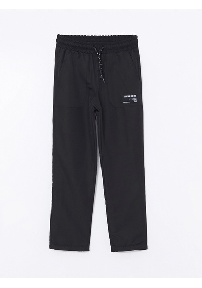 LC Waikiki Lcw Kids Siyah Beli Lastikli Polar Astarlı Erkek Çocuk Pantolon