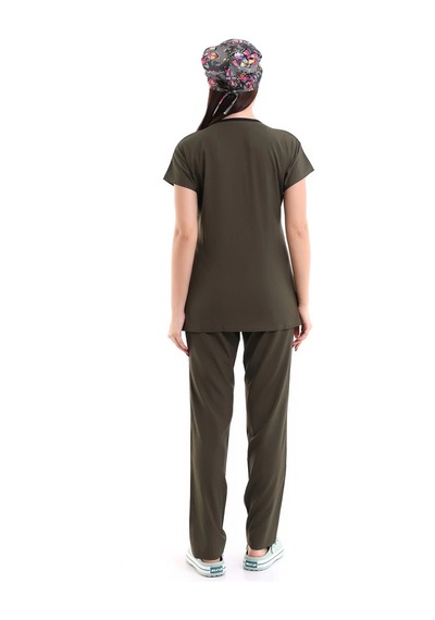 Bflex Unisex Likralı Yarasa Kol Takım - 6427 Haki Yeşili