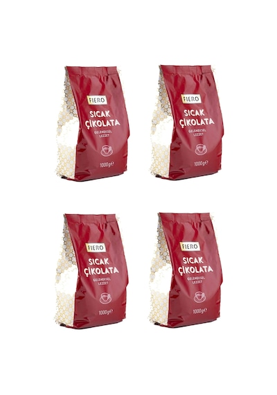 Fiero Sıcak Çikolata 1000 Gr X 4 Adet 1 KG