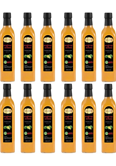 Hanzade Bitkisel Enginar Sirkesi 12 x 500 ML