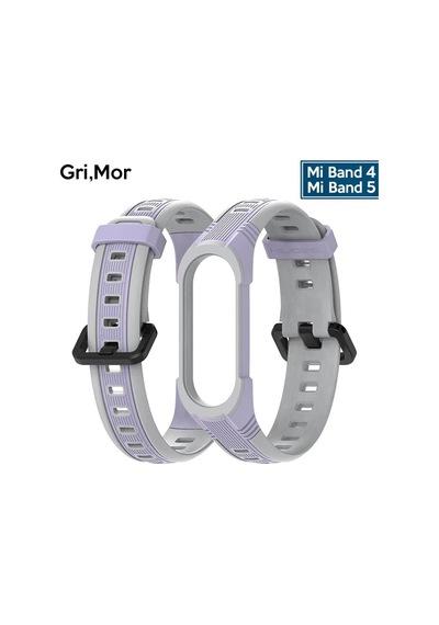 Mijobs Xiaomi Mi Band 5-4 Çift Renk Kayış Kordon- 5775