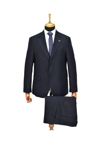 Suitmen Erkek Lacivert Armürlü 4 Drop Çift Yırtmaçlı Takım Elbise Bgl-st04567 Lacivert