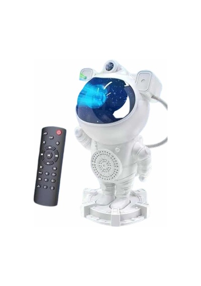 Gece Lambası Astronot Bluetooth Hoparlörlü Galaksi Işık Projektörü Çok Renkli 07831555