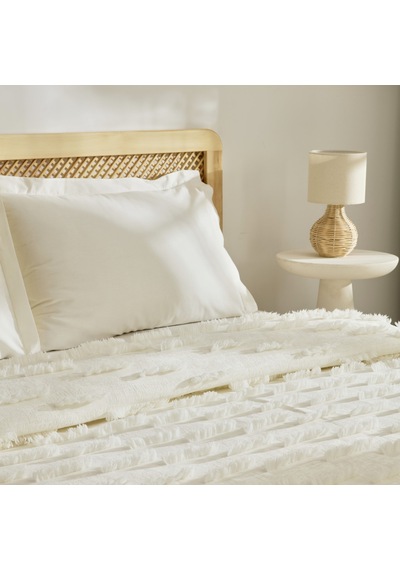 Kaşmir Home Ella Çift Kişilik Yatak Örtüsü Offwhite Beyaz