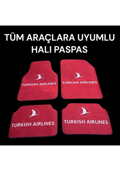 Lüx Oto Halı Paspas Desenli Yıkanabilir Universal Her Araca Uyumlu Turkish Air