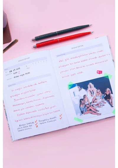 Seyahat Defteri Esnek Travel Journal Çok Renkli