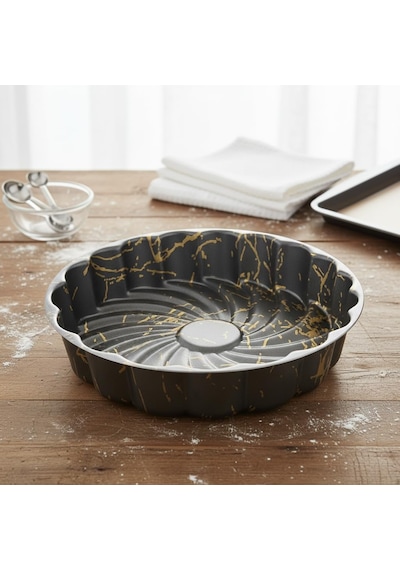 Papilla Desert Paşa Yuvarlak Kek Kalıbı 27x6 Cm - İzmir Desenli Yanmaz Yapışmaz Granit Efektli Tart Ve Turta Kalıbı Çok Renkli
