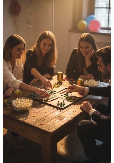 Ahşap Ludo Oyunu Kızma Birader - 4 Kişilik Premium Masa Oyunu