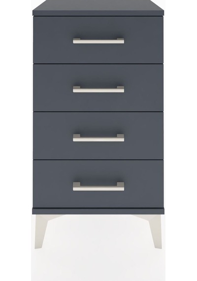 Arges Komodin 4 Çekmeceli 44x30x80 Antrasit-antrasit Antrasit