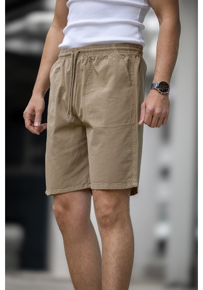Kite Regular Fit Cepli Kapri Şort - Kahve Kahve
