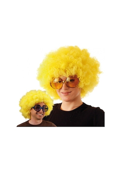 Sarı Renk Kıvırcık Afro Bonus Peruk - Uxfo-52887 Renkli