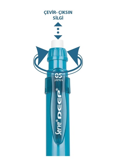 Deep Natural Colors 0.5mm Mekanik Kurşun Kalem - Okyanus Mavi Çok Renkli