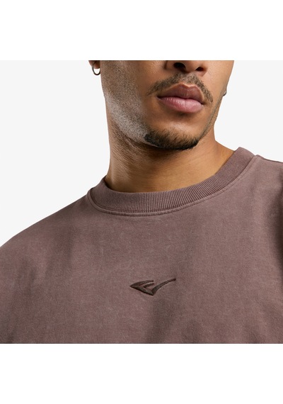 Everlast Bronx 1910 Yıkamalı Kahverengi Erkek Uzun Kollu T-shirt Tm0033