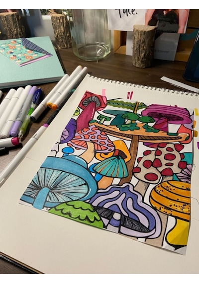 Marker Çizim Defteri , Eskiz Defteri, A4 Boyutunda
