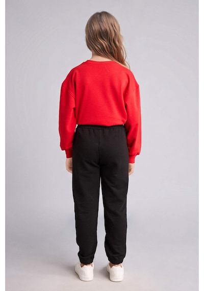 Defacto Jogger Fıt Esnek Belli Cepli Eşofman Altı Kız Çocuk X9036a626aubk81 Siyah-bk81