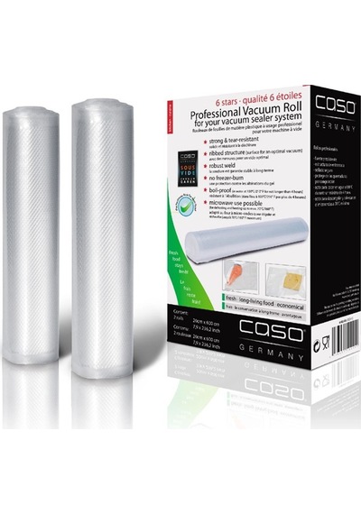 Caso 01221 Plastik Vakum Rulosu 20X600Cm 2  Rulo Çok Renkli