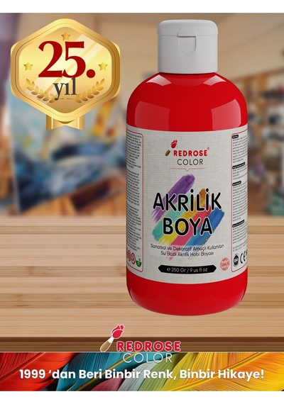 Red Rose Kırmızı Akrilik Boya 250 G