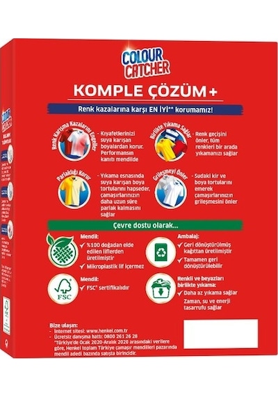 K2r Colour Catcher Renk Koruyucu Mendil 4 x 10'lu