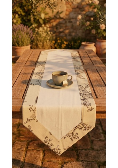 Toilea Charcoal Panel Runner Çok Renkli