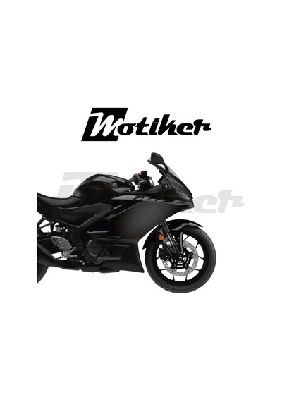 Yamaha Yzf R25 - R3 /2019 - 2025 Model Yan Grenaj Mat Karbon Tasarım Sticker Etiket Modeli