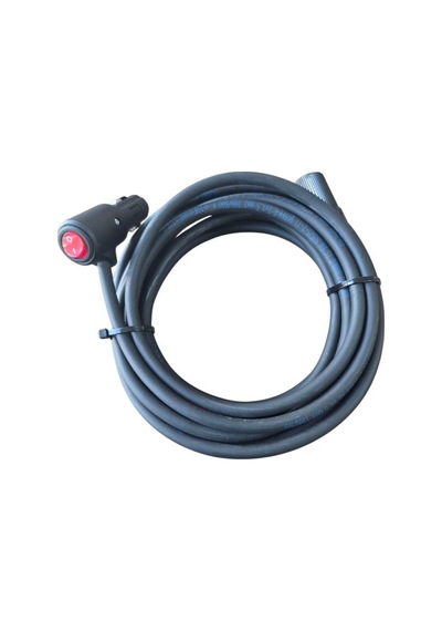 Araç Çakmaklık Uzatma Kablosu 12-24 Volt On/of Anahtarlı 16 Amper Yüksek Güç Çeken Cihazlara Özel 2 X1,5mm Ttr Bakır 5 Mt-siyah