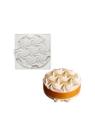 Yuvarlak Desenli Silikon Kek Pasta Sabun Kek Çikolata Kalıbı