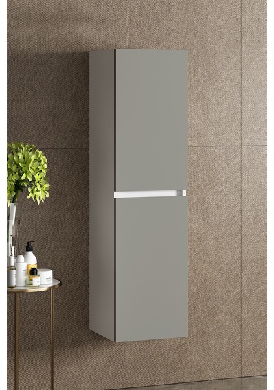 Yıldız 35 130 Cm Beyaz-inox Balon Mdf Asma Banyo Boy Dolabı